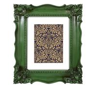 Simon's Shop Cadre d'image de 20x25 cm avec tapis pour photo de 13x18 cm, affichage de cadres d'image vintage verticalement ou horizontalement, cadre de mur vert rustique et de table