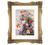 Simon's Shop Pictrue Frames Cadre photo vintage doré 28 x 35,6 cm 27,9 x 35,6 cm avec passe-partout pour 20,3 x 25,4 cm, cadeaux de pendaison de créma