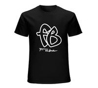 SIMOROL Men's Bpwg Gayle Vintage Fubu FB Big Logo 90S T-Shirt Reprint Black M