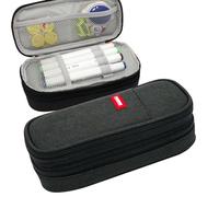 Simpatico astuccio per matite Astuccio di grande acità Resistente e facile da pulire con cancelleria Tasca con cerniera con impugnatura con impugnatura facile da impugnare perfetto per la scuola, la