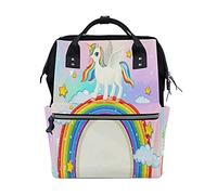 Simpatico Unicorno Pastello Cielo Arcobaleno Sac à Langer Sac à Dos Grande Capacité Multifonction Sac à Couches pour Voyage Maman Femme Papa