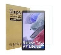 Simpeak 2 Pack Verre Trempé Compatible pour Samsung Galaxy Tab A7 Lite 8.7" Protection Ecran 9H Super Dureté/Anti Rayures/Ultra-Clair/Anti Bulle(SM-T220/SM-T225 2021 Release)