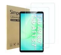 Simpeak 2 Pack Verre Trempé Compatible pour Samsung Galaxy Tab A9 2023 8.7" Protection Ecran 9H Super Dureté/Anti Rayures/Ultra-Clair/Anti Bulle
