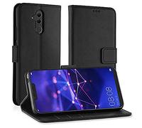 Simpeak Coque Compatible pour Huawei Mate 20 Lite (6,3"), Housse en Cuir Premium Flip Case Portefeuille Etui Compatible pour Huawei Mate 20 Lite avec Carte Fente, Noir