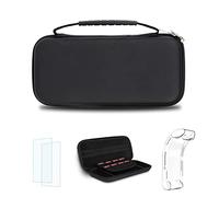 Simpeak Coque Compatible pour Switch Lite 2019 (4 en 1), Protection Housse Étuis Transparent Protection écran Switch Lite Accessoire - Noir