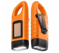 Simpeak Lampe de Poche Solaire Lot de 2 Torche LED Solaire & Manivelle Flashlight Rechargeables Les Activité en Plein Air Lampe d'urgence