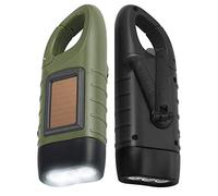 Simpeak Lampe de Poche Solaire Lot de 2 Torche LED Solaire & Manivelle Flashlight Rechargeables Les Activité en Plein Air Lampe d'urgence