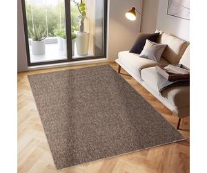 SIMPEX Tapis 120x170 cm Marron, Bouclé Uni à Poils Courts pour Salon, Chambre ou Salle à Manger, Moderne et Doux
