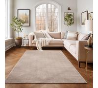 SIMPEX Tapis 140x200 cm Beige, Tapis uni à Poils Courts, Style Moderne, Base Stable et Nettoyage Facile pour espaces de Vie