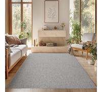 SIMPEX Tapis 200x290 cm Gris Uni Bou oucles Style Scandinave Moderne Doux Résistant Facile à Nettoyer Grand Tapis pour Salon Salle à Manger Chambre
