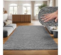 SIMPEX Tapis à Poils Longs, Unicolor - Monochrome, Tapis Gris, 300 x 400 cm, Style Moderne, Salon