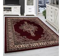 SIMPEX Tapis à Poils Ras, Conception Orientale, Tapis Rouge, 200 x 290 cm, Tapis de Style Oriental, Tapis Salon