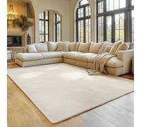 SIMPEX Tapis Crème 160x220 cm Tapis à Poils Courts Lavable, Doucement Antidérapant et Design Monochrome Moderne pour Salon, Chambre, Cuisine et Chambre d'enfant