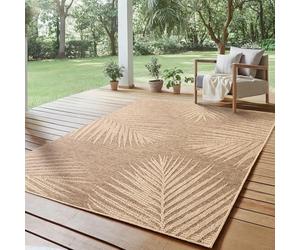 SIMPEX Tapis d’intérieur et d’extérieur - Robuste, résistant aux intempéries et Facile à Entretenir, au Look Naturel en Jute, idéal pour Salon, Cuisine, terrasse, Jardin et Balcon, 280x370 cm
