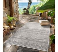 SIMPEX Tapis d'extérieur 80x250 cm, cuisine, Balcon, Gris, design scandinave bohème