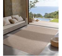 SIMPEX Tapis dExtérieur Beige 160x230 cm, Idéal pour la Cuisine, le Balcon, le Salon Design Uni Style Bohème.