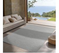 SIMPEX Tapis dExtérieur Gris 120x170 cm, Idéal pour la Cuisine, le Balcon, le Salon Design Uni Style Bohème.