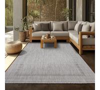 SIMPEX Tapis d'extérieur, Unicolor - Monochrome, Tapis Couleur Argent, 280 x 370 cm, Tapis de Style Moderne, Cuisine, Balcon, terrasse, Jardin, Pique-Nique