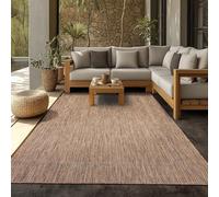 Tapis d'extérieur, Unicolor - Tapis Marron, 280 x 370 cm, Tapis de style moderne, cuisine, balcon, terrasse, jardin