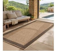 SIMPEX Tapis d intérieur et d extérieur Robuste, résistant aux intempéries et Facile à Entretenir, au Look Naturel en Jute, idéal pour Salon, Cuisine, terrasse, Jardin et Balcon, 80x250 cm