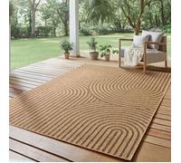 SIMPEX Tapis d intérieur et d extérieur Robuste, résistant aux intempéries et Facile à Entretenir, au Look Naturel en Jute, idéal pour Salon, Cuisine, terrasse, Jardin et Balcon, 240x340 cm