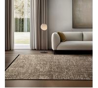 SIMPEX Tapis en Coton Chenille Beige 120x170 cm Lavable, Style Boho, Poils Courts Vintage Kelim, Antidérapant et Doux, Mélange Monochrome, pour Salon, Chambre, Bureau & Cuisine