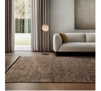 SIMPEX Tapis en Coton Chenille Brun 160x230 cm Lavable, Style Boho, Poils Courts Vintage Kelim, Antidérapant et Doux, Mélange Monochrome, pour Salon, Chambre, Bureau & Cuisine