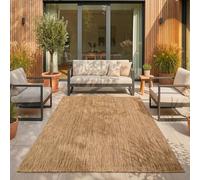 SIMPEX Tapis Extérieur Marron 160x220 cm Balcon Terrasse Jardin Résistant aux intempéries UV résistant Grand Uni Tissage Plat Facile à Nettoyer Robuste Moderne