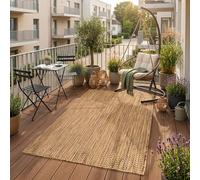 SIMPEX Tapis Extérieur Marron 60x100 cm Balcon Terrasse Jardin Résistant aux intempéries UV résistant Petit Uni Tissage Plat Facile à Nettoyer Robuste Moderne