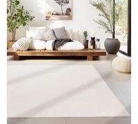 SIMPEX Tapis Lavable à Poils Courts 240x340 cm Crème Moderne
