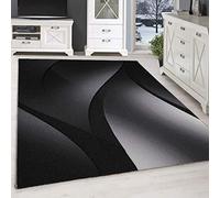 SIMPEX Tapis ombré - Poils courts - Noir - 120 x 170 cm - Style moderne