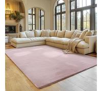 SIMPEX Tapis Rose 200x280 cm Tapis à Poils Courts Lavable, Doucement Antidérapant et Design Monochrome Moderne pour Salon, Chambre, Cuisine et Chambre d'enfant