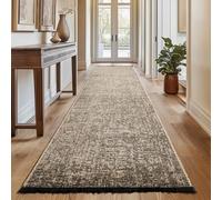 SIMPEX, Tapis Runner en Coton Chenille Beige 80x250 cm Lavable, Style Boho, Vintage Kelim, Poils Courts, Antidérapant et Doux, Mélange Monochrome, pour Cuisine, Chambre & Couloir