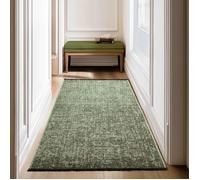 SIMPEX, Tapis Runner en Coton Chenille Vert 80x150 cm Lavable, Style Boho, Vintage Kelim, Pour Cuisine, Chambre & Couloir