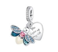 Simphman 925 Sterling Silver Love Heart Charms Dangles pour Bracelets et Colliers Cadeaux Infinity Forever Love Dangle Bijoux pour Femmes Girl Family Friend