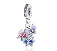 Simphman Charms Argent 925 Sterling Magnifiques papillons Pendentifs Perles pour Bracelets Colliers Christmas Day Bijoux Cadeau Pour Femme