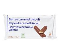 SIMPL - Barres Gourmandes Chocolat Caramel et Biscuit, Texture Fondante et Croustillante (5x58g) - Le lot de 6