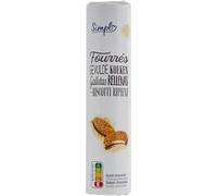 SIMPL Biscuits fourrés goût chocolat - Format familial 500g - Paquet de biscuits croustillants et moelleux à l'intérieur, saveur authentique - Lot de 4