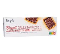 SIMPL - Biscuits Gourmands Au Chocolat Noir Intense, Texture Fondante Saveur Authentique, Boîte 150g - Lot De 4