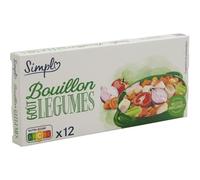 SIMPL - Bouillon goût légumes | Savoureux et onctueux | Idéal pour vos plats mijotés | 120g | LOT DE 6