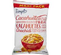 SIMPL - Cacahuètes Grillés et Salées - Extra Croquant · Grand Format Maxi Pack · Soirées et Fêtes - le paquet de 1 kg - Le Lot De 4