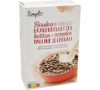 SIMPL Céréales Boules de Chocolat - Boîte de 750 g - Petites boules croustillantes au goût authentique de chocolat pour un petit déjeuner gourmand et équilibré - Lot de 3