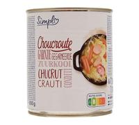 SIMPL - Choucroute Garnie Savoureuse, Préparée Maison pour Repas Convivial, Boîte 800g - Lot De 4