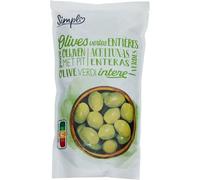 SIMPL - Olives vertes entières - Idéal Famille · Saveur Méditerranéenne Authentique - le sachet de 400g net égoutté - 600g - Le Lot De 4