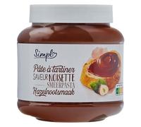 SIMPL - Pâte à Tartiner Gourmande aux Noisettes, Texture Onctueuse Idéale pour Vos Tartines (Pot 750g) - Le Lot De 4