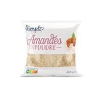 SIMPL - Poudre d’Amande Fine pour Desserts Gourmands, Texture Onctueuse et Naturelle (400g) - lot de 3 - Vendu par Lot