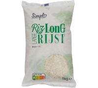 SIMPL - Riz Long Blanc aux Grains Fins et Savoureux, Parfait pour Toutes Vos Recettes (Sachet 1kg) - lot de 4 - Vendu par Lot