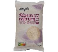 SIMPL - Riz Long Parfumé à la Texture Légère, Parfait pour Plats Savoureux (Paquet 1kg) - lot de 4 - Vendu par Lot
