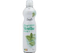 SIMPL Sirop de Menthe Authentique - Bouteille en Plastique 1 Litre - Arôme Naturel - Idéal pour Boissons Rafraîchissantes et Cocktails Maison - Lot de 4