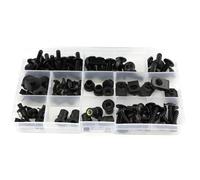 Simple à Installer Kit Complet Boulons Carénage Moto pour Yamaha pour Tmax500 2001-2011 Vis Clips Écrous Cache Latéral(Noir)